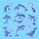 Cartoon Dolphins 