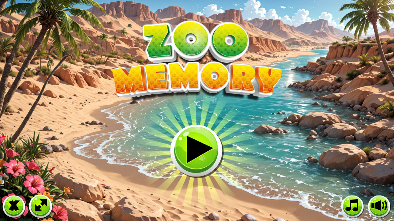 Zoo Memory - HTML5 Game 14 Levels + Mobile Version! (Construct 3 | c3p) - 2