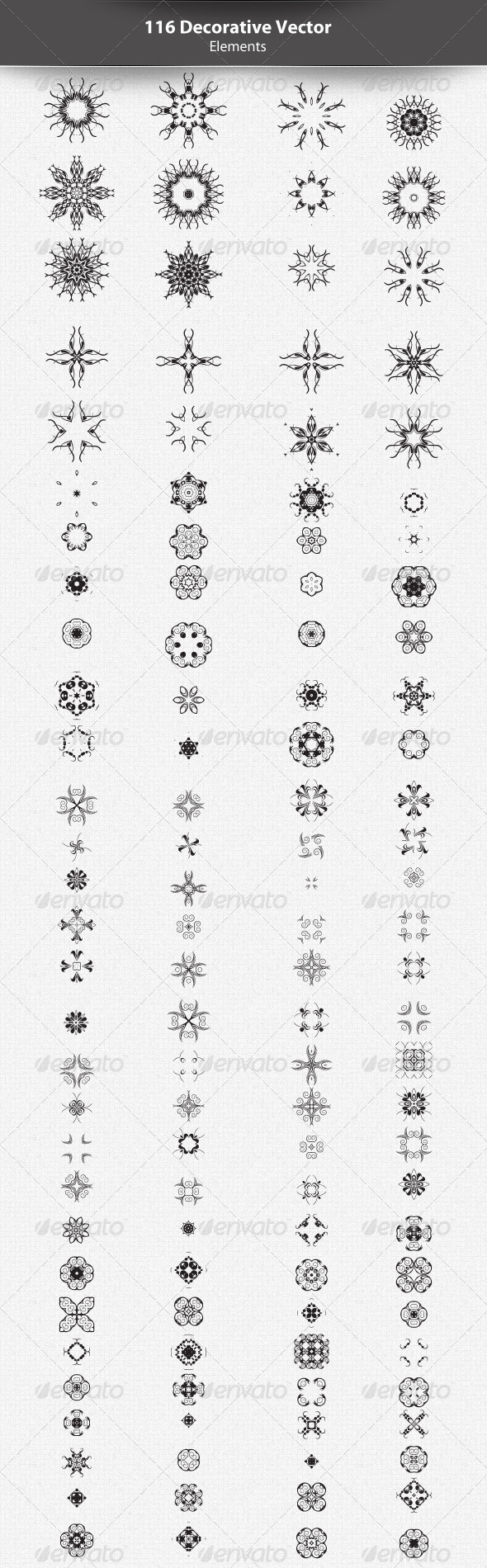 116 Abstract Decorative Vector Elements - Decorative Vectors