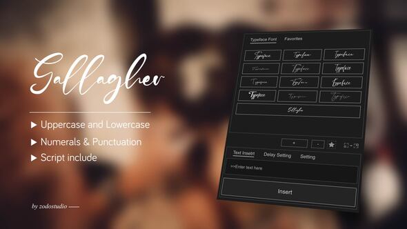 Animated Typeface - Gallagher Titles template preview