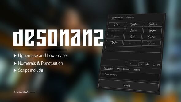 Animated Typeface - Desonanz Titles template preview