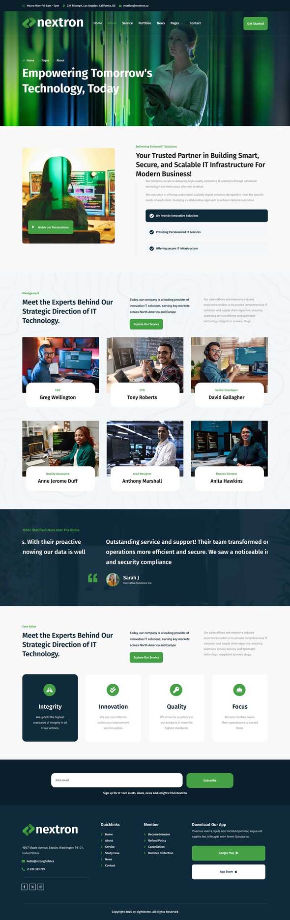 Nextron - Tech Company Elementor Template Kit