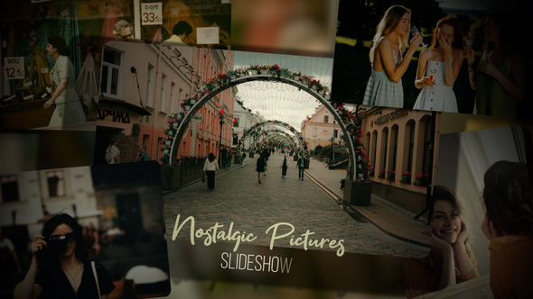 Nostalgic Pictures Slideshow Video Displays template preview