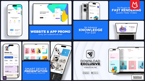 Multiscreen Website Presentation Mockup Product Promo template preview