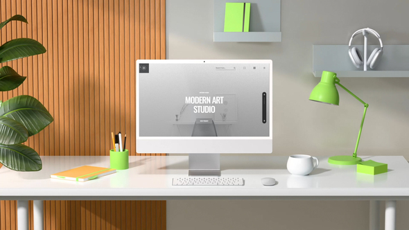 Sweet Room - Animated 3D Desktop Mockups Website Presentation Product Promo template preview