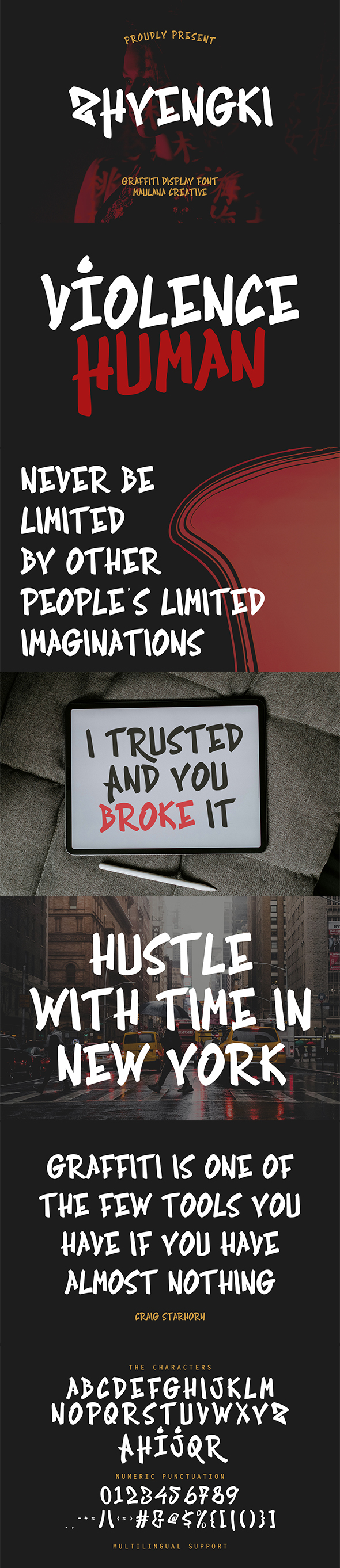 Zhyengki Graffiti Display Font
