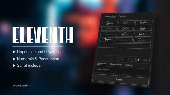 Animated Typeface - Eleventh Square Titles template preview