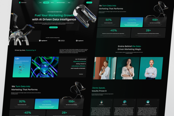 Datamark - AI and Data Driven Marketing Elementor Template Kit for Smart Campaigns