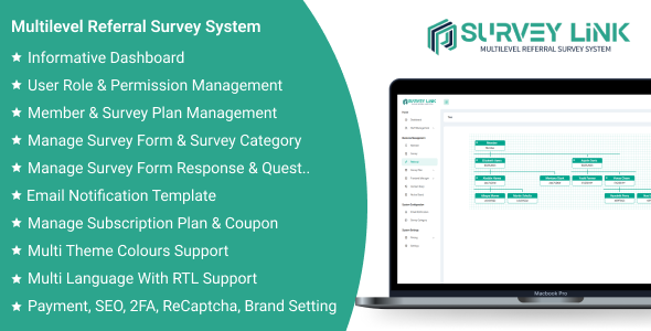 SurveyLink SaaS – Multilevel Referral Survey System
