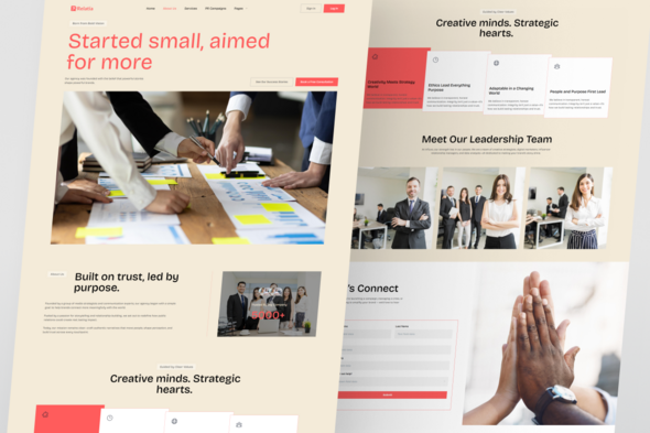 Relatia Public Relations Agency Elementor Template Kit for Branding and Media Outreach