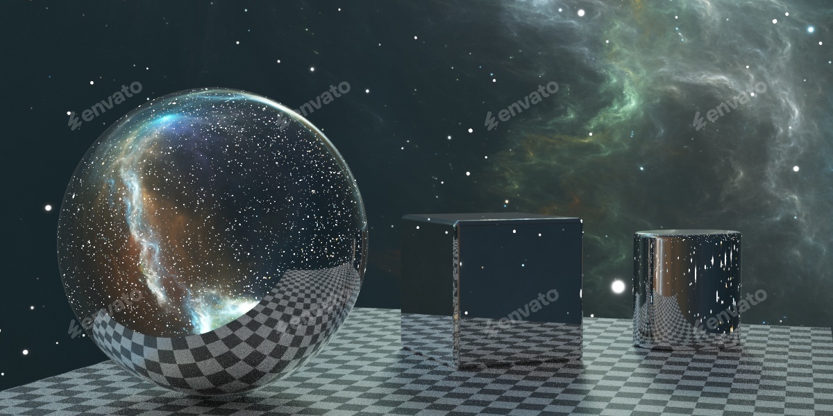 360 Degree HDRI Full Sphere Panoramic Space Background With Starfield ...