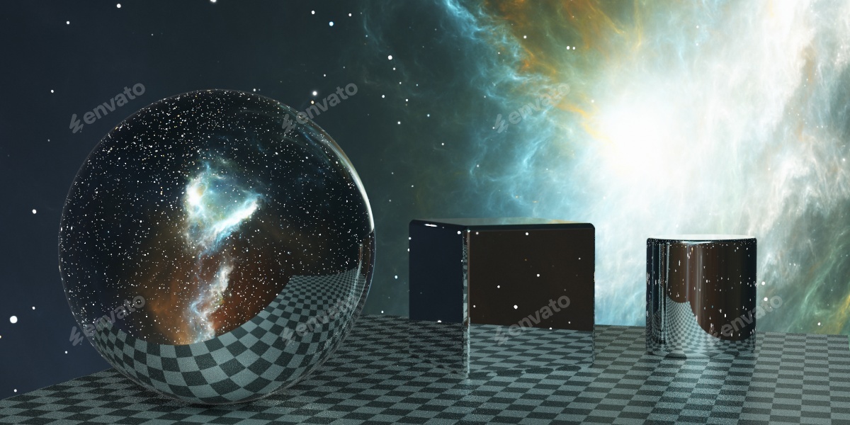 360 Degree HDRI Full Sphere Panoramic Space Background With Starfield ...