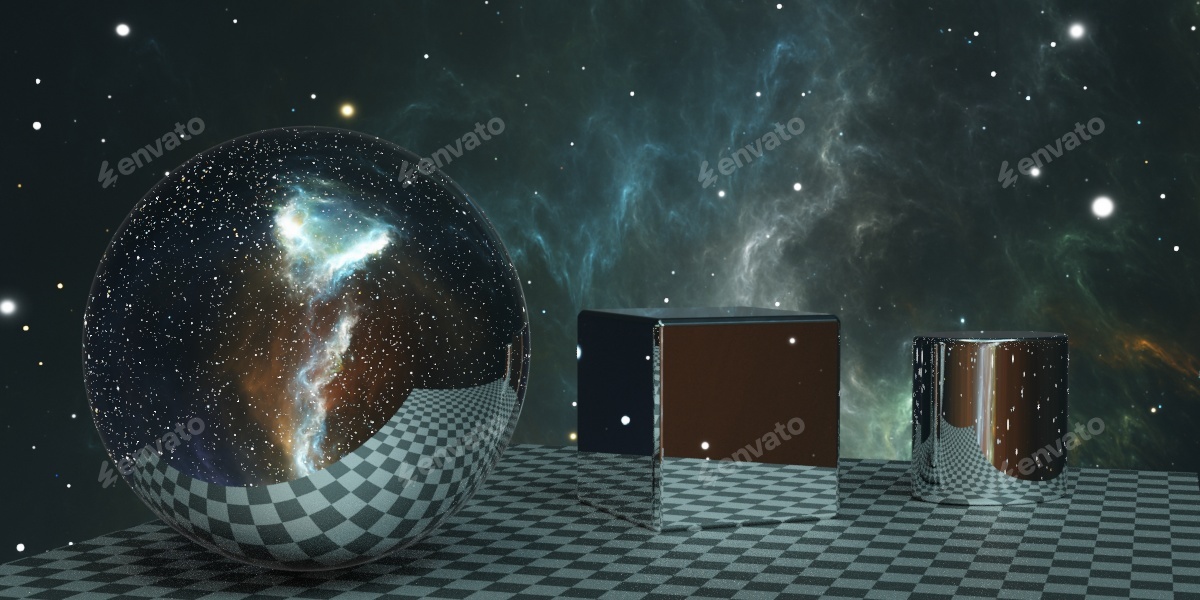 360 Degree HDRI Full Sphere Panoramic Space Background With Starfield ...