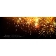 Magic Fireworks in Night Sky 