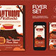 Red Cream Quirky Autumn Festival Flyer Set 