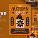 Orange Brown Quirky Autumn Sale Flyer Set 
