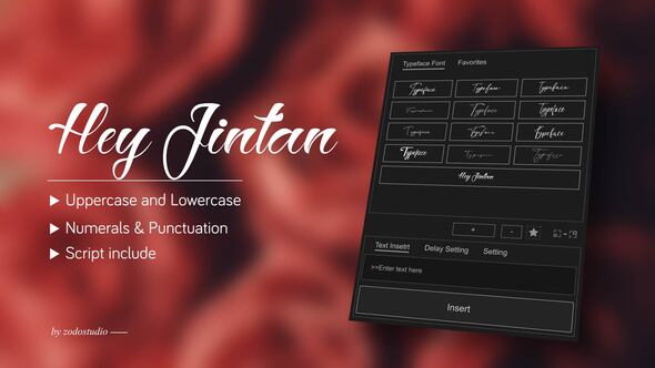 Animated Typeface - Hey Jintan Titles template preview