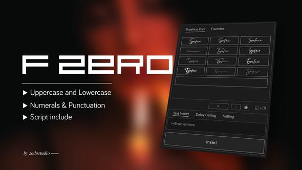 Animated Typeface - FZero GX Menu Font Titles template preview