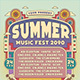 Modern Geometrics Summer Music Festival Flyer 