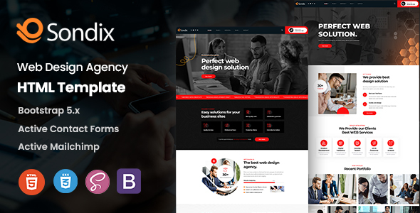 Sondix – Web Design Agency HTML Template