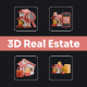 Real Estate 3D Icon Pack 