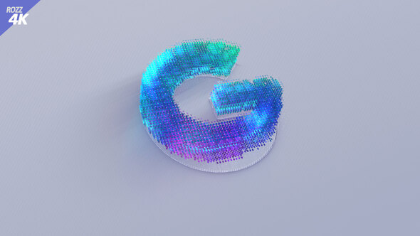 Digital White 3D Logo Logo Stings template preview