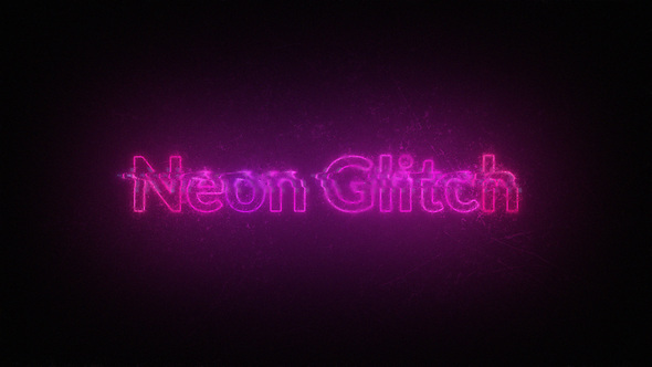 Neon Glitch Titles Titles template preview