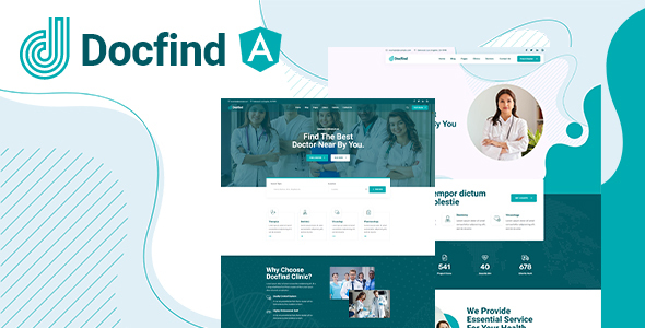 Docfind – Doctors directory and Book Online Angular JS Template preview