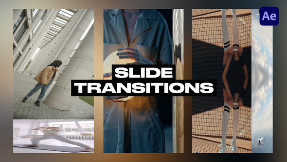 Vertical Slide Transitions Elements template preview