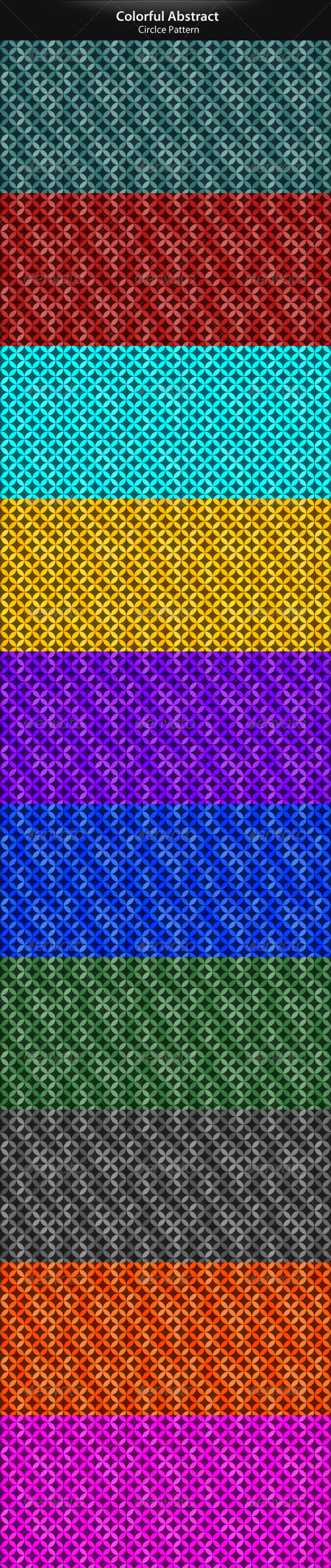 Colorful Abstract Circle PS And Vector Pattern - Patterns Decorative