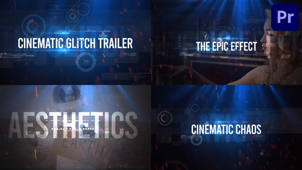 Cinematic Glitch Trailer for Premiere Pro Premiere Pro template preview