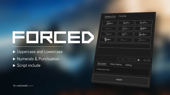 Animated Typeface - Forced Square Titles template preview