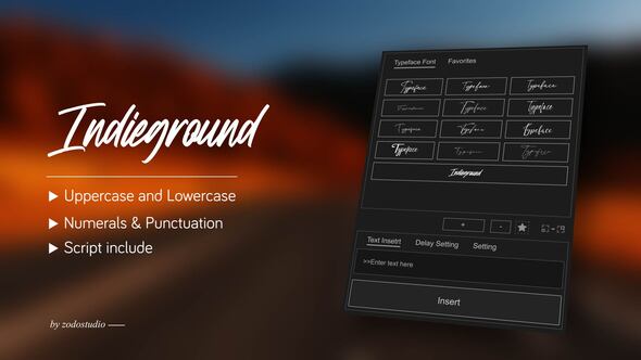 Animated Typeface - Indieground Titles template preview