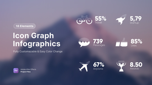 Icon Graph Infographics Infographics template preview