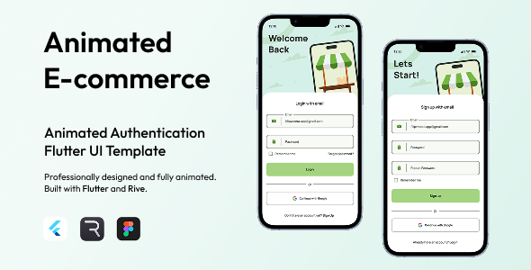 Animated E-Commerce Authentication UI Kit - Flutter