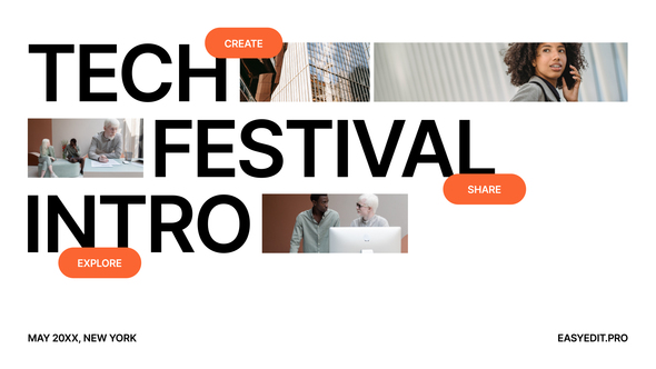 Tech Festival Intro | MOGRT Premiere Pro template preview