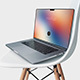 Macbook on Chair Mockup Set 