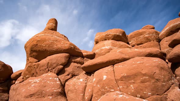 Time lapse of red rock formation in the Utah desert alt