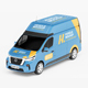 3D Rendered Nissan NV300 Acenta L2H2 Van Wrapping Mockup Set 
