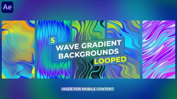 Wave Gradient Backgrounds Elements template preview