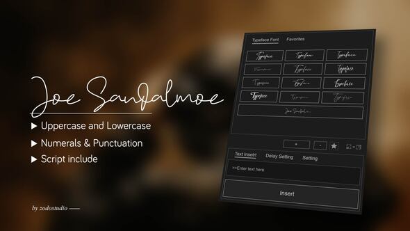 Animated Typeface - Joe Sandalmoe Titles template preview