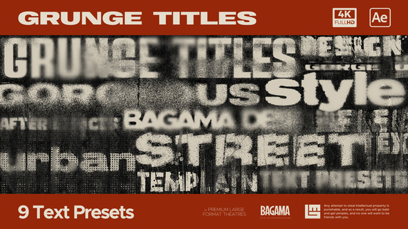 Grunge Titles Titles template preview