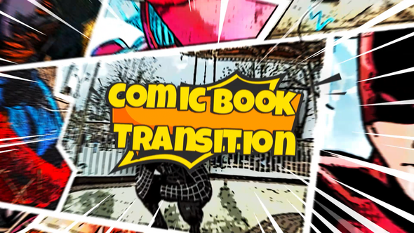 Comic Book Transitions Elements template preview