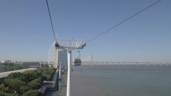 Cable car ride in Lisbon, Portugal alt