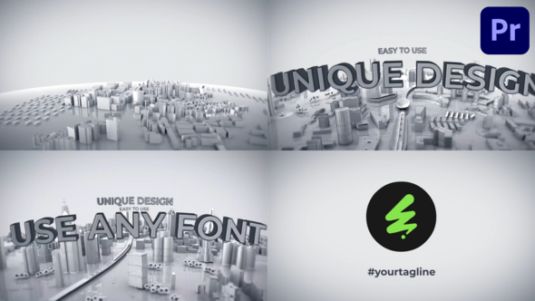 Zoom Out City Logo for Premiere Pro Premiere Pro template preview