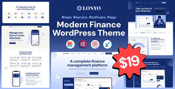 Lonyo – Software, SaaS & Startup WordPress Theme