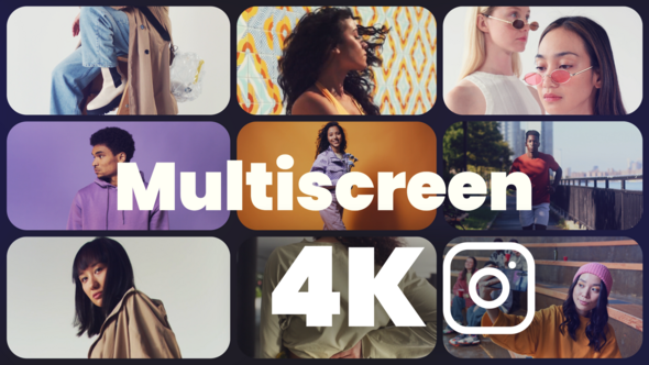 Multiframe Opener Video Displays template preview