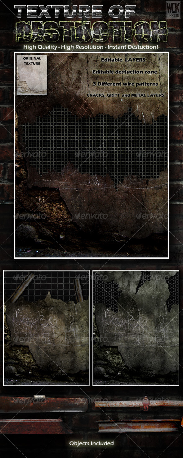 Destructible Wall Background Texture - Backgrounds Graphics