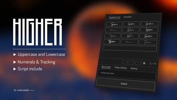 Animated Typeface - Higher Titles template preview