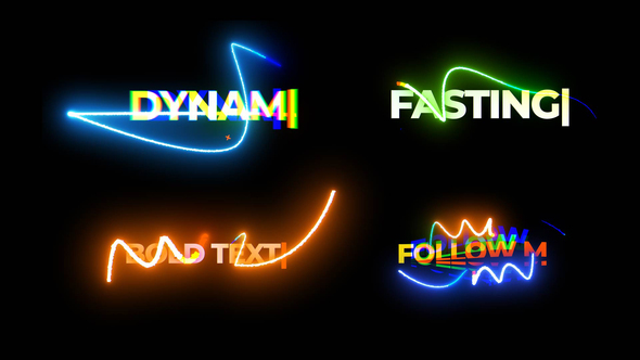 Neon Lower Thirds Elements template preview